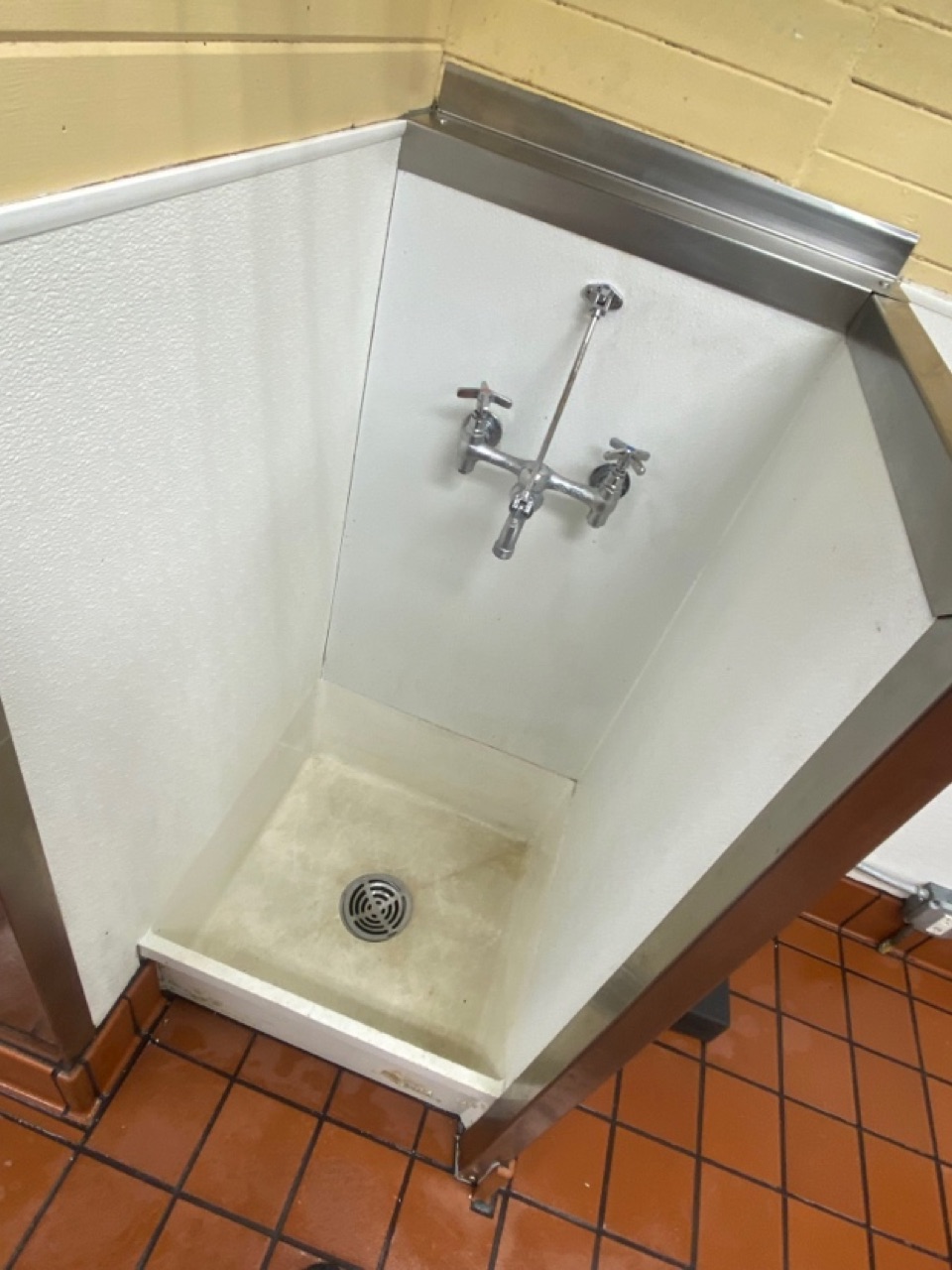 Mop sink after cleaning