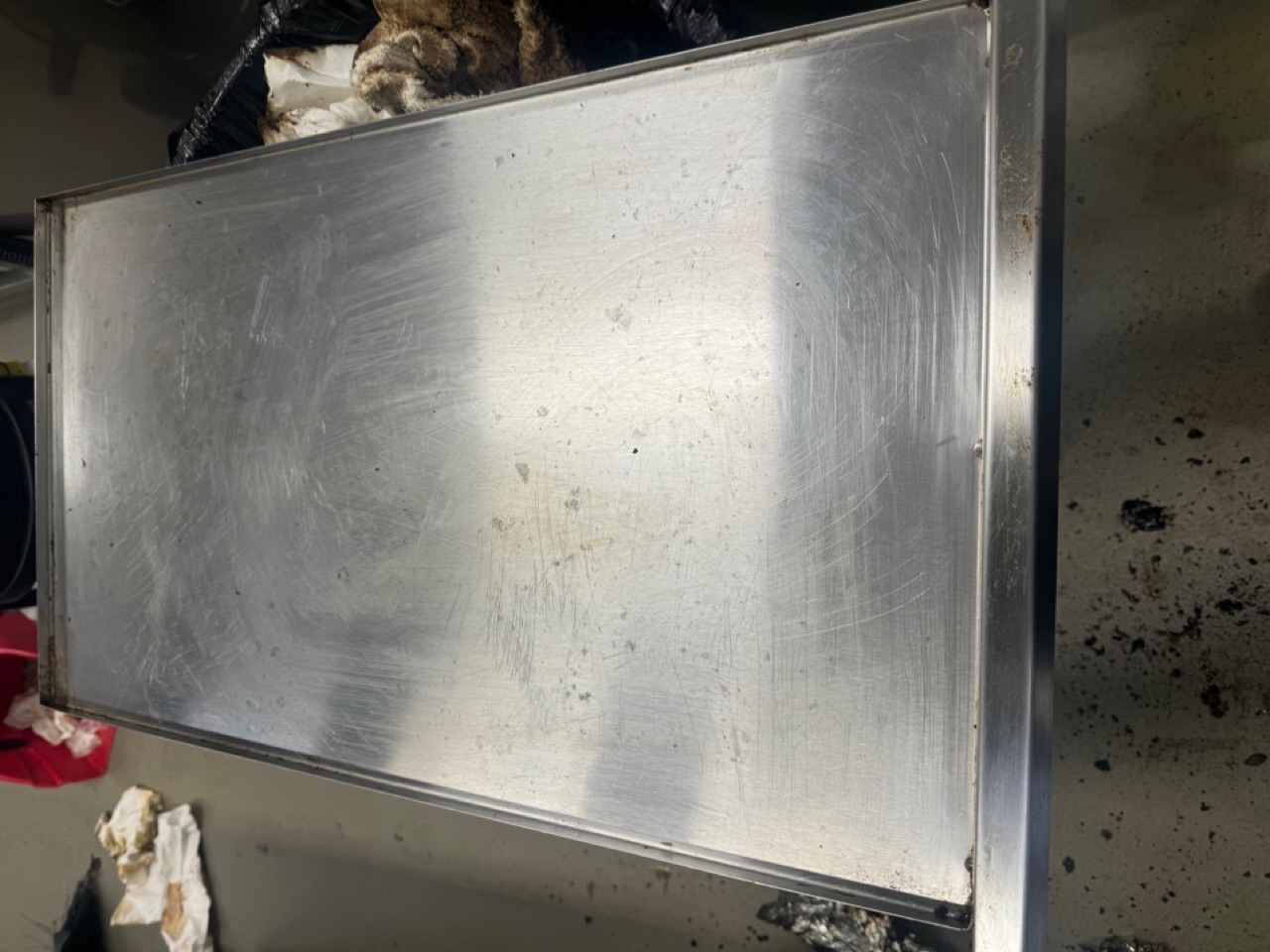 Sheet pan after cleaning